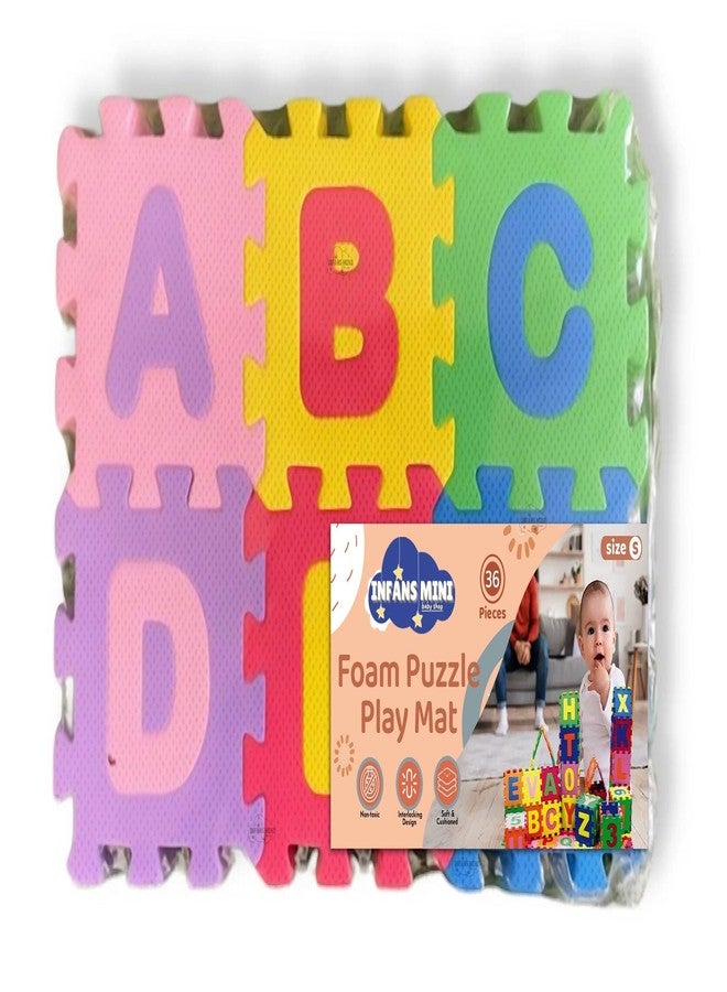 Infans Mini Alphabet Mats for Kids, EVA Interlocking Puzzle Foam Mat for Kids Soft & Durable, Ideal for Early Learning Alphabet and Number in Playtime-36 Pieces(Small, Multicolour) - Image 1